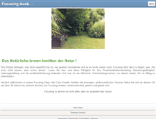 Tablet Screenshot of focusingausbildung.ch